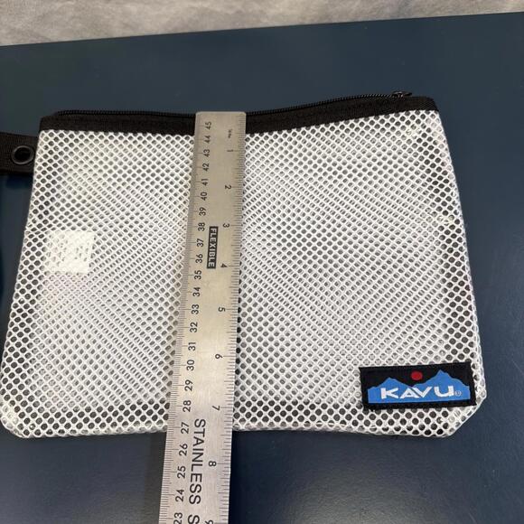 2 Travel Toiletry Bags Kavu Plastic Mesh Compression Gray Bag Zippered - Picture 7 of 13